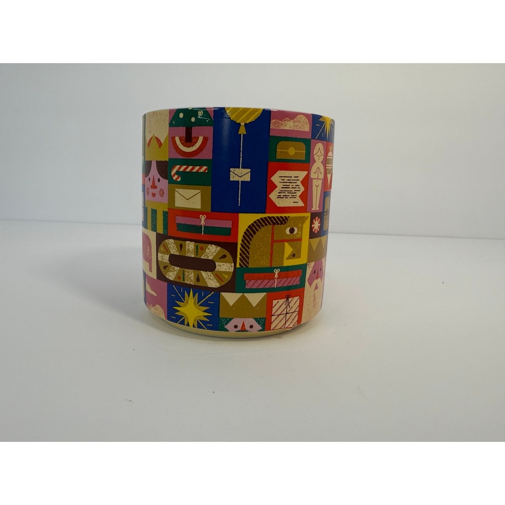 Wondershop Target Cecilia Ruiz Stoneware Holiday Mug‎ Multicolor Christmas Grid
